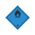 GHS Class 4 (Black Flame) Transport Pictogram 2"